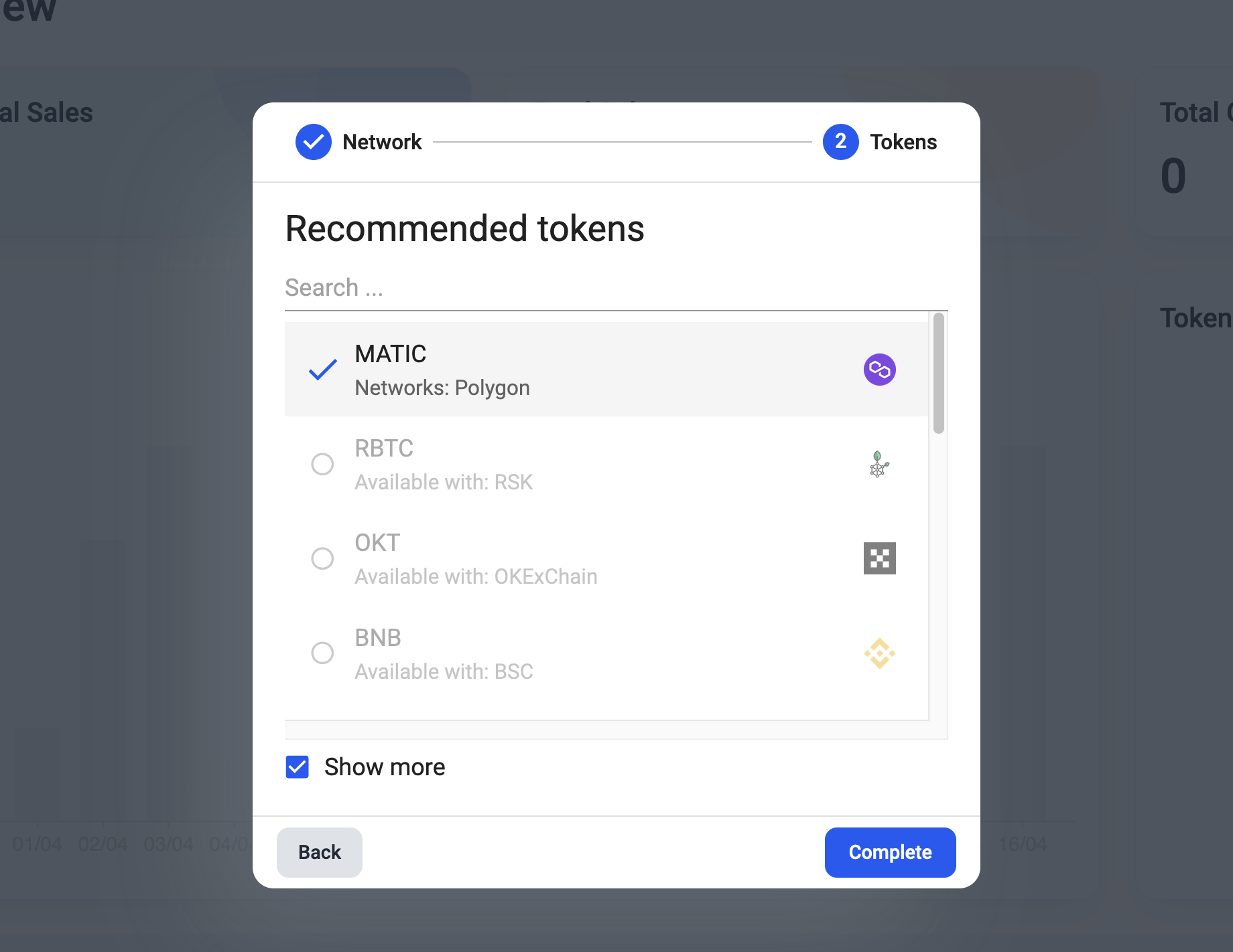 Select Token